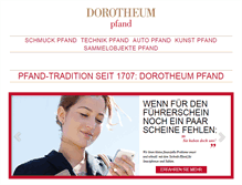 Tablet Screenshot of dorotheum-pfand.com